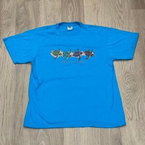Vintage Hawaii Turtle Graphic Souvenir Cotton Magic T Shirt Size L